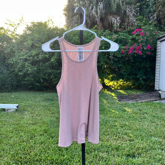 Free People Light Brown Ribbed Tank Top Size XS - Picture 1 of 7